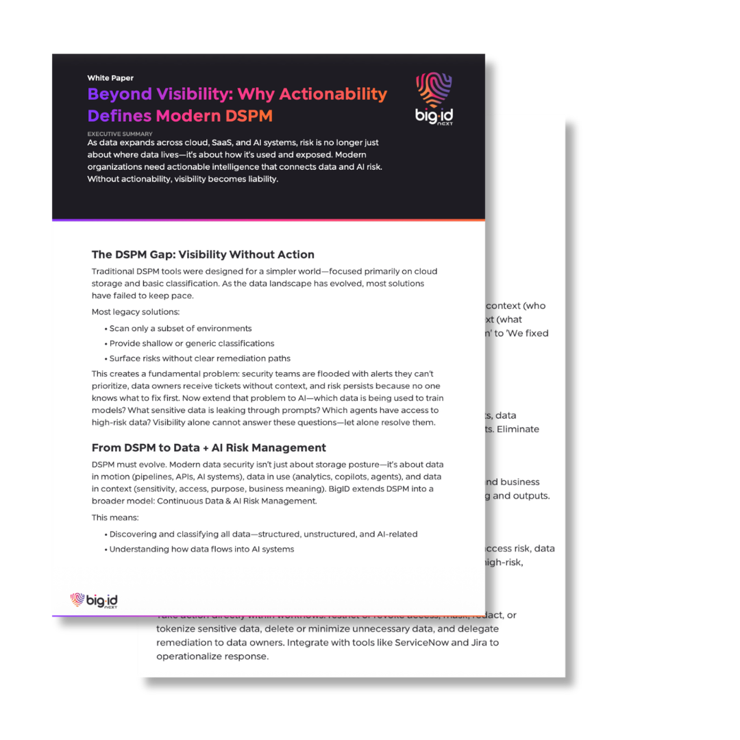 actionability modern dspm