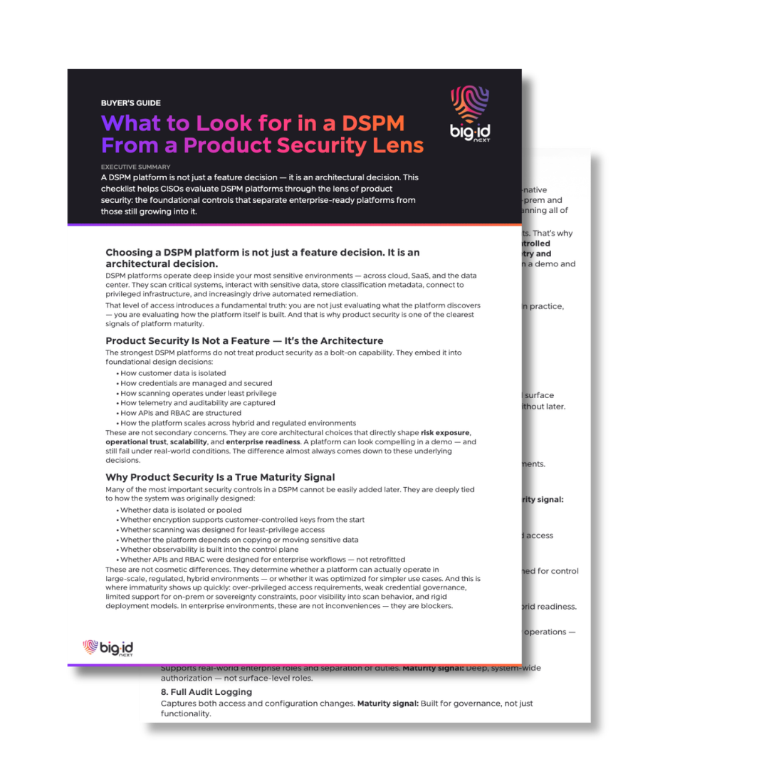 product security buyers guide for dspm